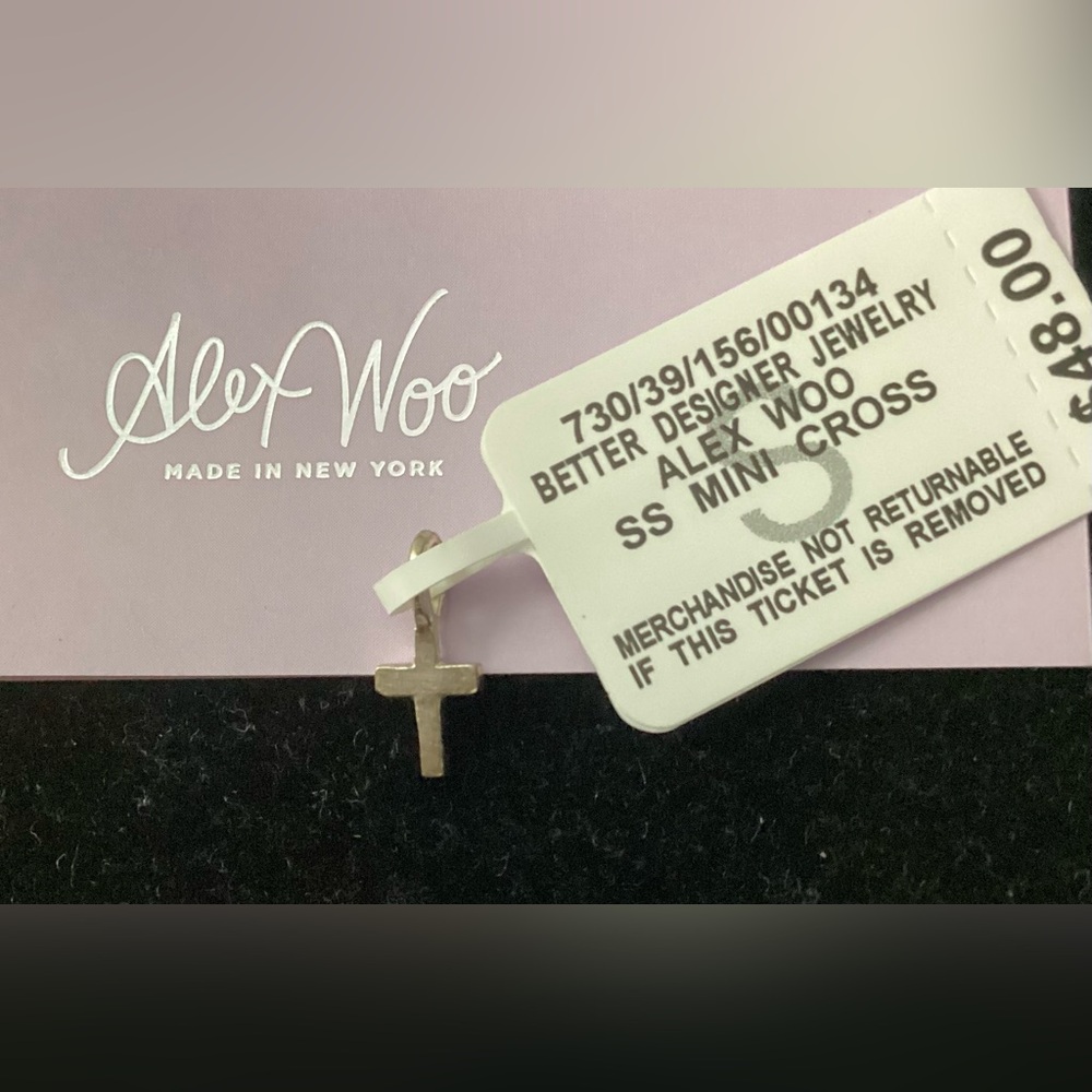 Alex Woo Sterling Silver Mini Cross Pendant